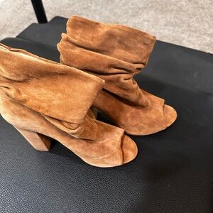Tan Suede Women's Ankle Boots